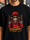 Gangster Monkey Mens Oversized T-Shirt