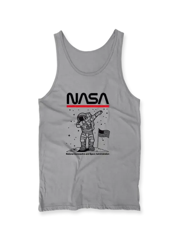 Unisex Tank Tops with "NASA" and Dab Astronaut Print