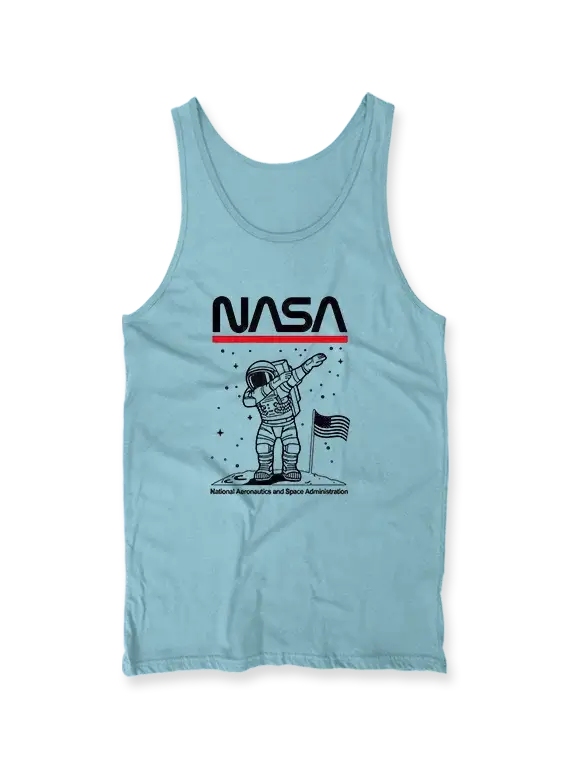 Unisex Tank Tops with "NASA" and Dab Astronaut Print