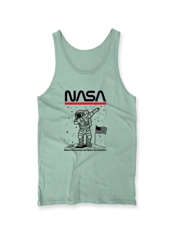 Unisex Tank Tops with "NASA" and Dab Astronaut Print