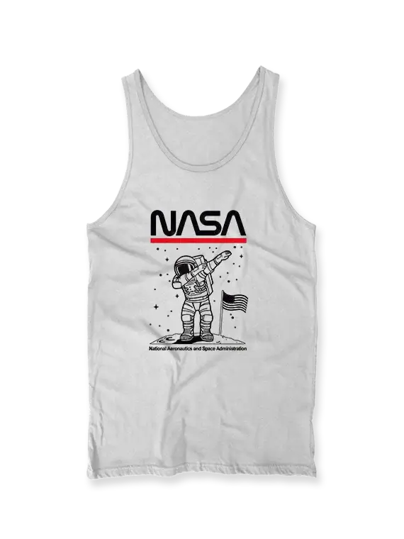 Unisex Tank Tops with "NASA" and Dab Astronaut Print