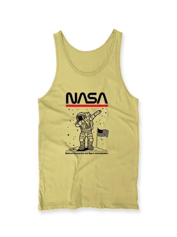 Unisex Tank Tops with "NASA" and Dab Astronaut Print