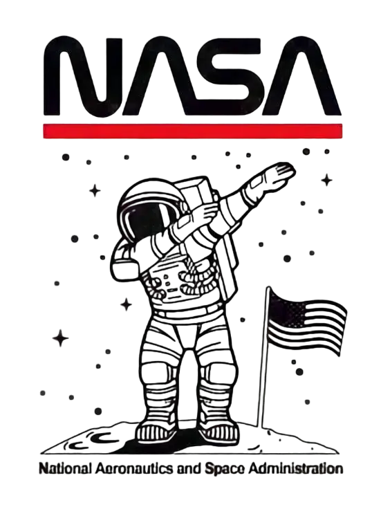 Unisex Tank Tops with "NASA" and Dab Astronaut Print