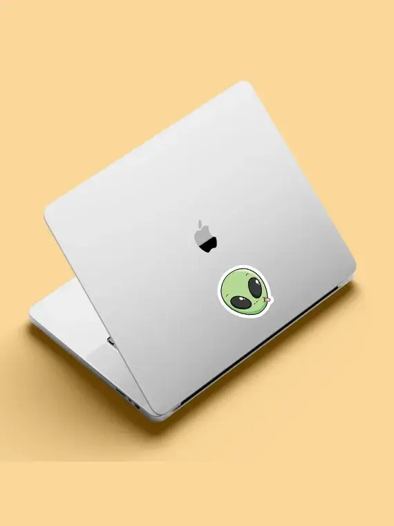Playful Alien Face Sticker