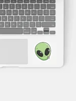 Playful Alien Face Sticker