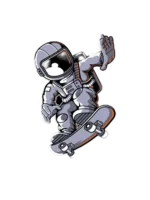 Men's T-Shirt – Astronaut On Skateboard