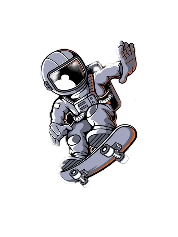Men's T-Shirt – Astronaut On Skateboard