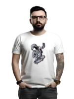 Men's T-Shirt – Astronaut On Skateboard