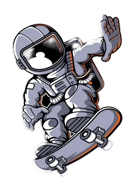 Men's T-Shirt – Astronaut On Skateboard