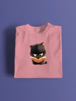 Women's T-Shirt – Cute Cat Reading a Book