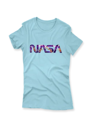 Nasa - Vibes - Womens T Shirt - Light Blue