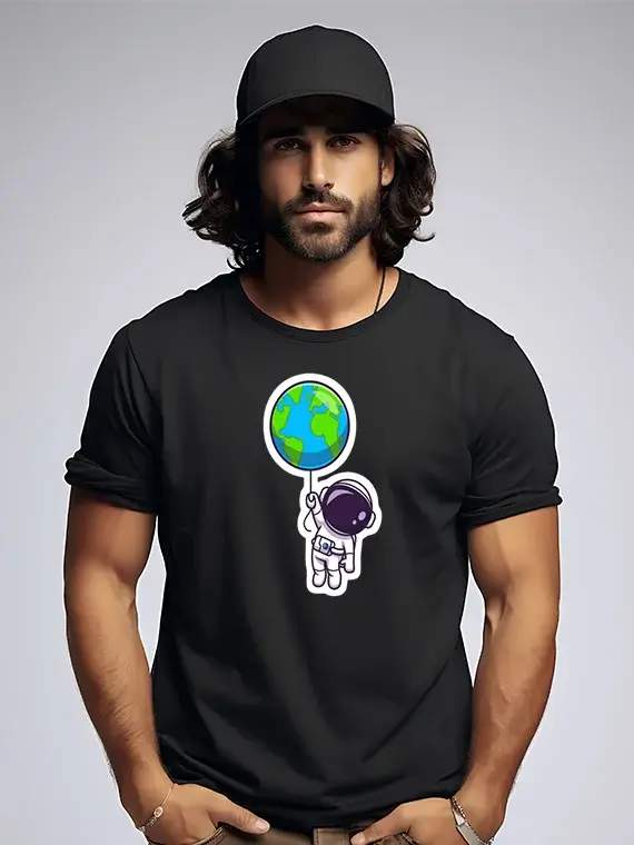 Astronaut Earth Balloon T-Shirt