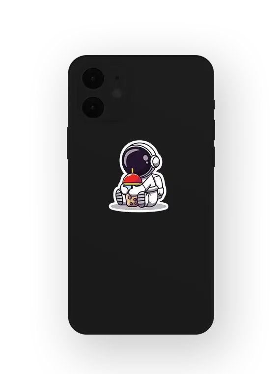 Astronaut Drinking a Shake