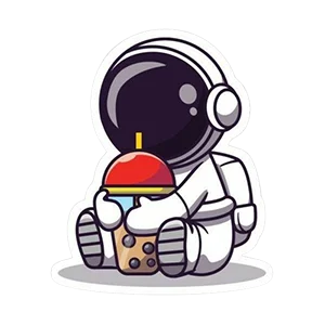Astronaut Drinking a Shake
